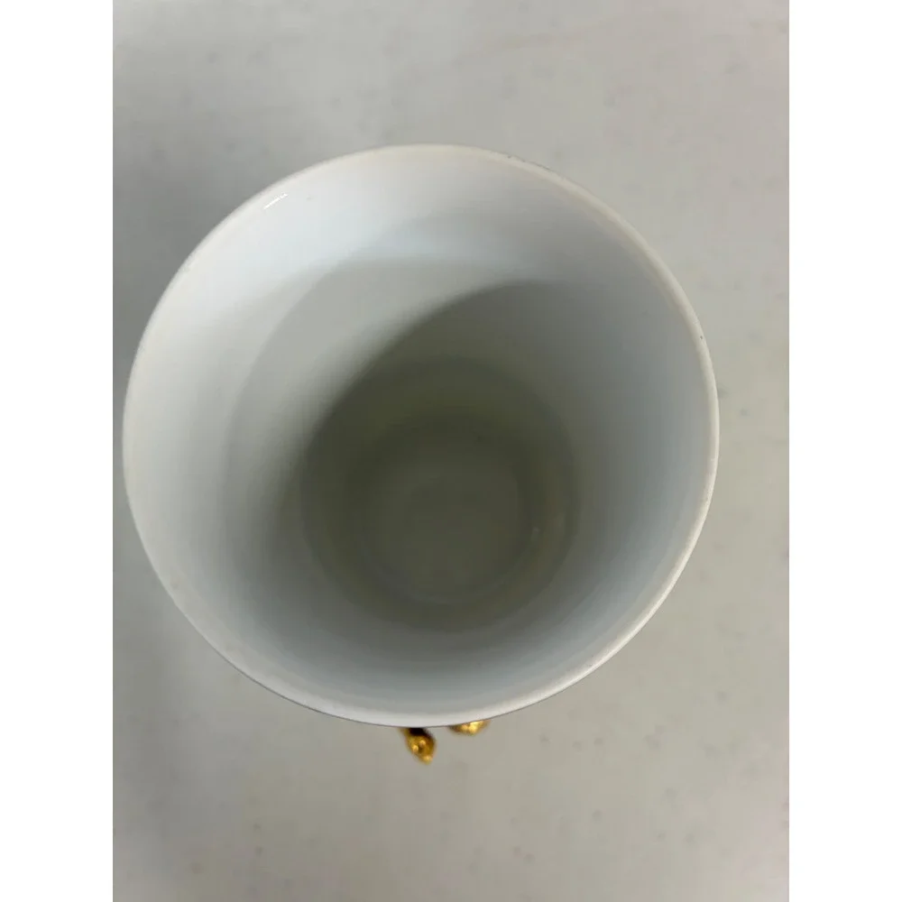 Vintage‎ Stylebuilt NY 24K Gold Plated Cherub Porcelain Tumbler Cup Regency